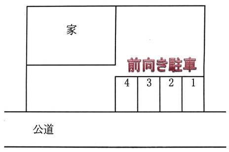 箕輪町鳥居駐車場の駐車配置図