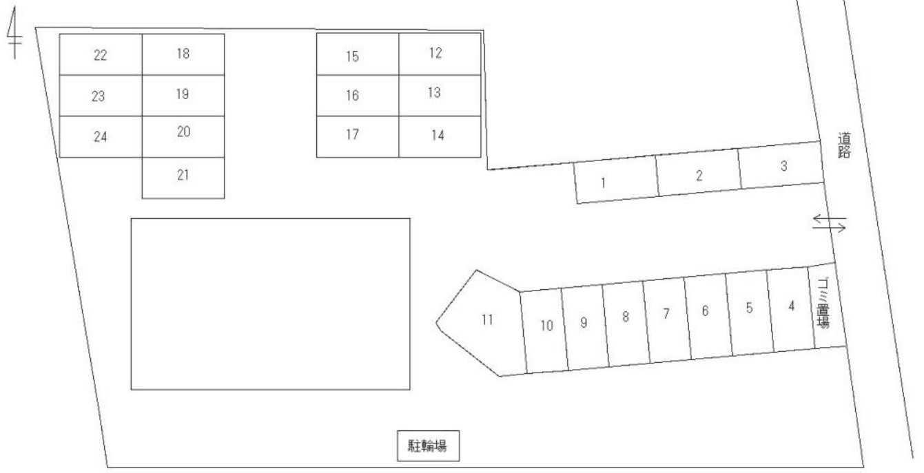 FKアングラート駐車場の駐車配置図