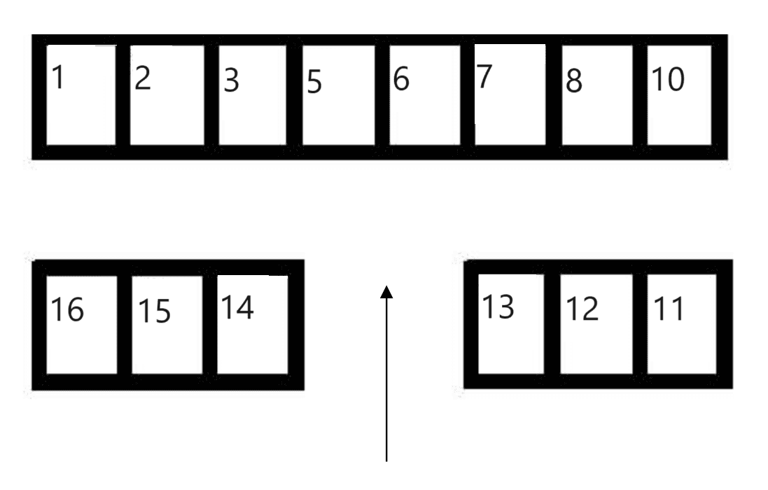 八坂北2(斉藤)第二駐車場の駐車配置図
