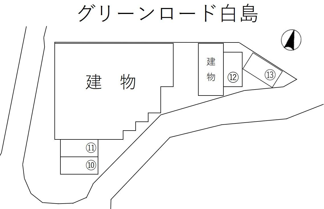 グリーンロード白島の駐車配置図
