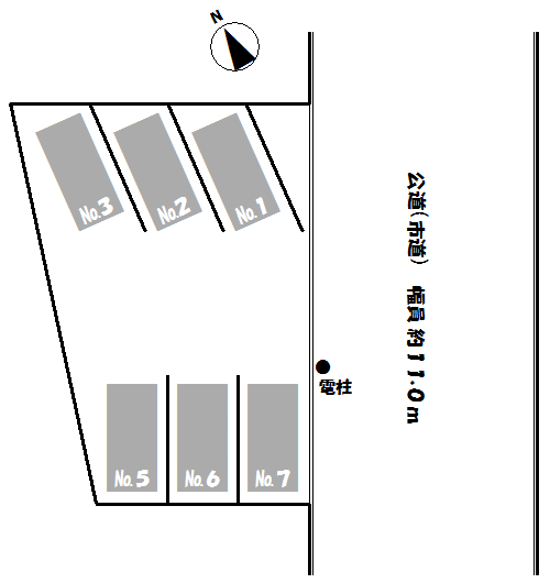 ワイズ・桜 第10駐車場の駐車配置図