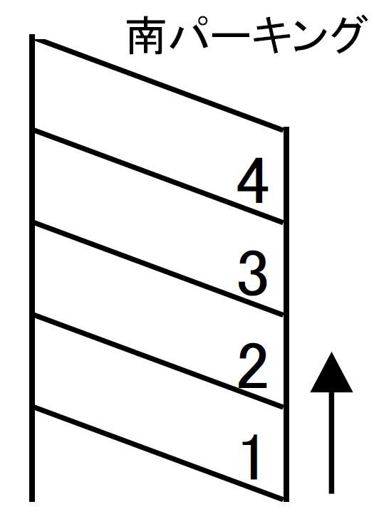 南パーキングの駐車配置図
