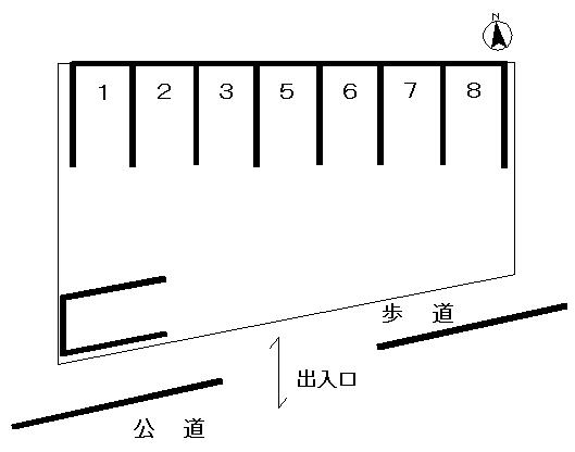 稲熊一丁目駐車場の駐車配置図