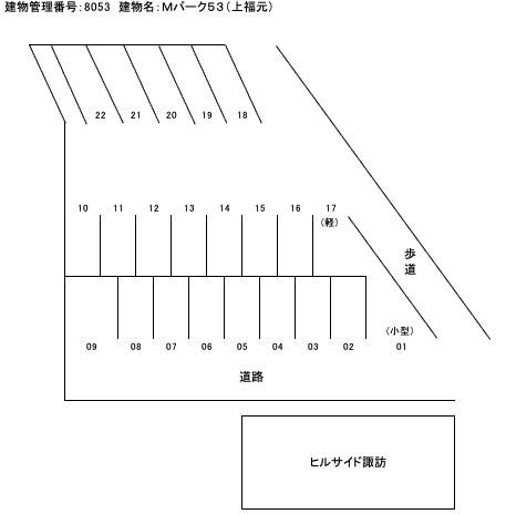Mパーク53(上福元)の駐車配置図