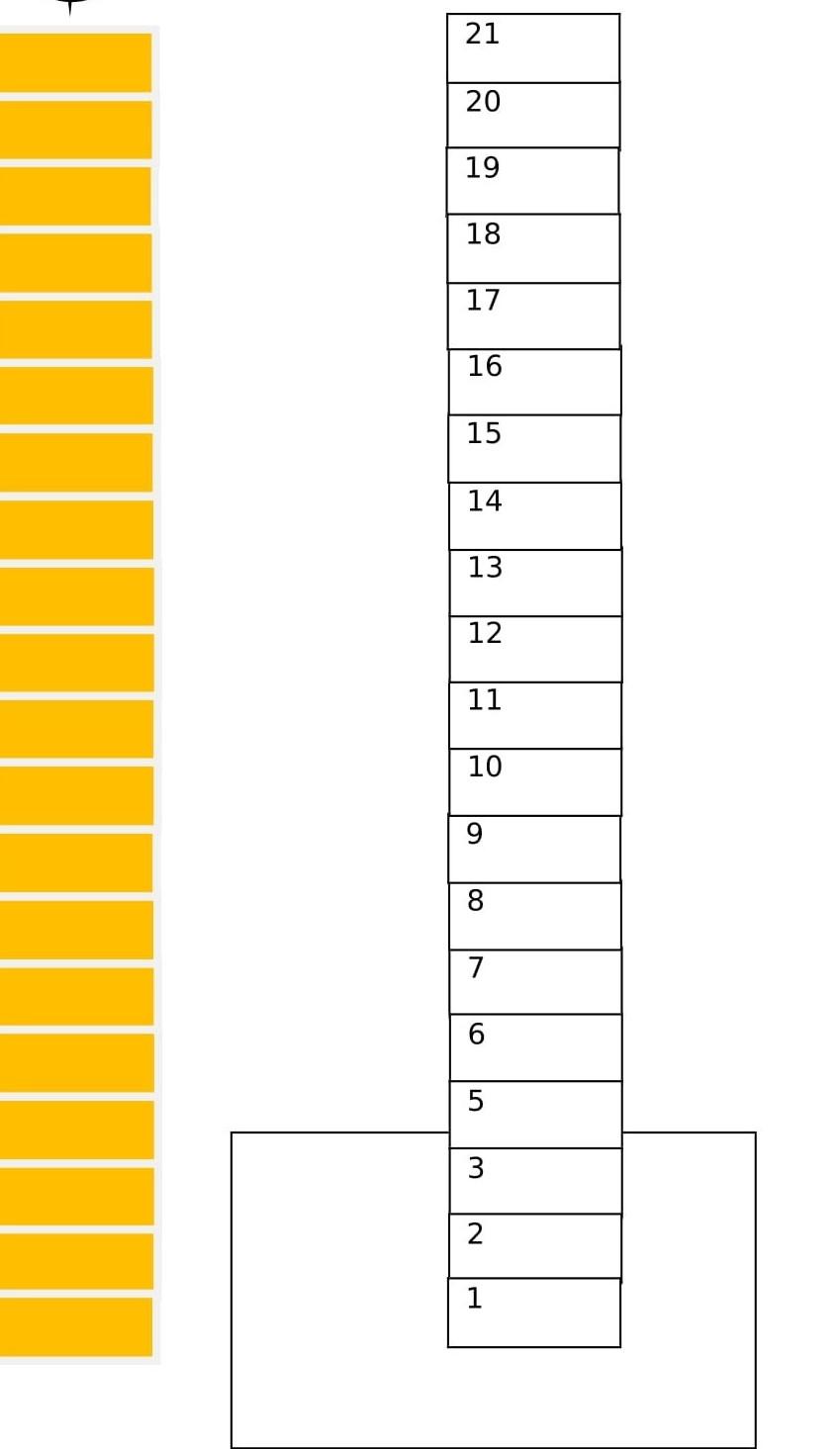 新木 オカバヤシパーキングの駐車配置図