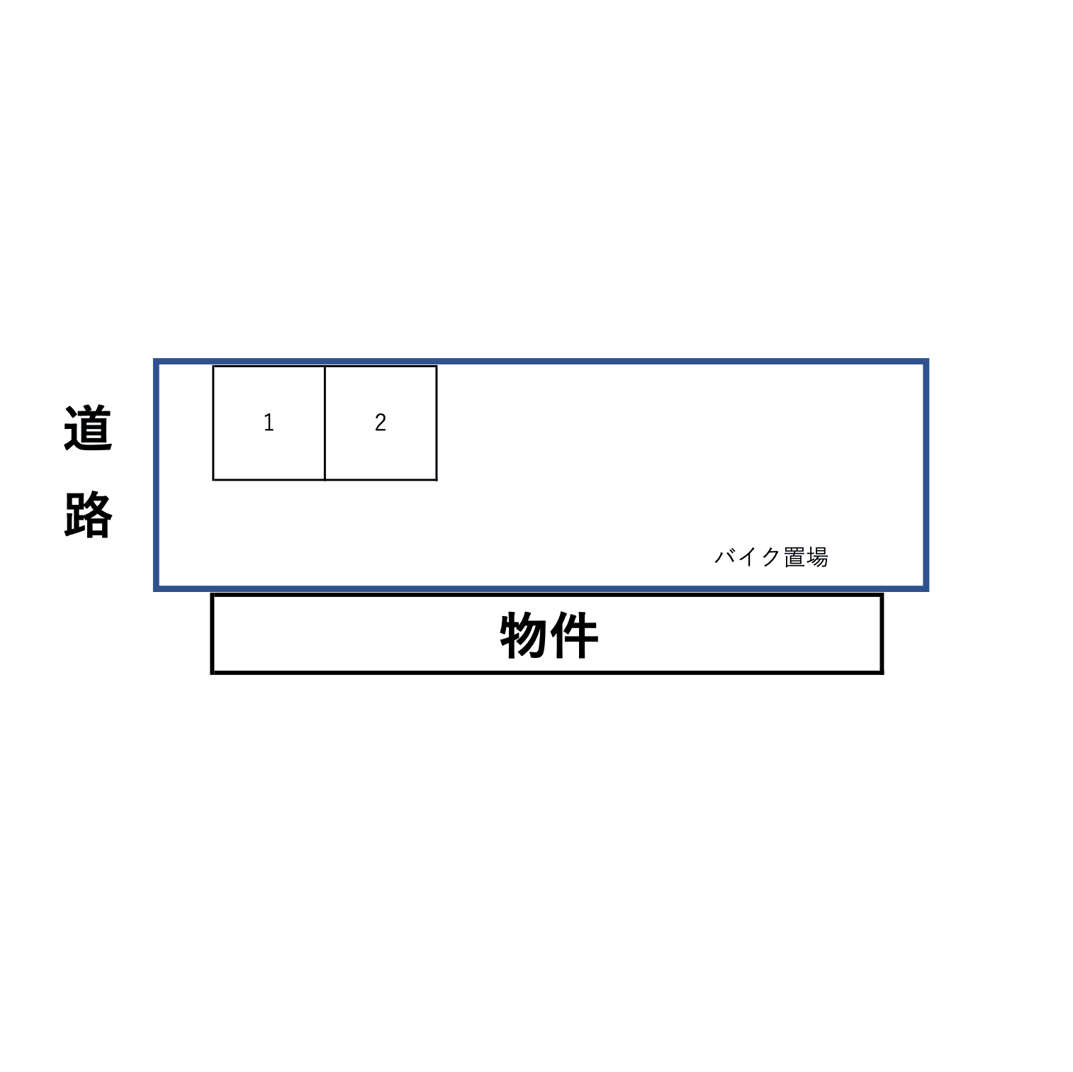 アイリス長栄寺ガレージの駐車配置図