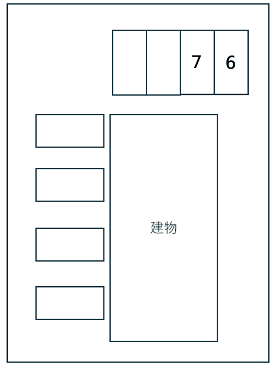 テラスハウスK別駐車場の駐車配置図
