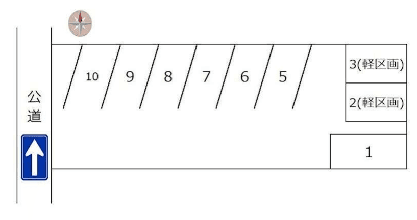 海老塚町779大平駐車場(No.018)の駐車配置図