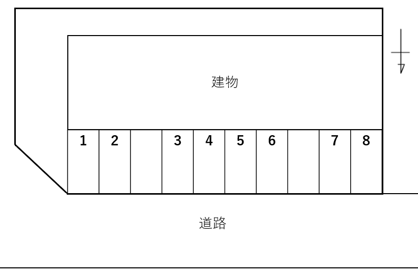 宮谷ハイツの駐車配置図