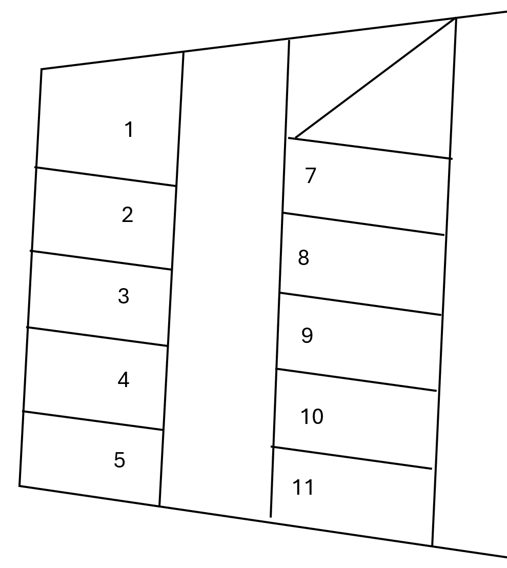 新垣駐車場の駐車配置図
