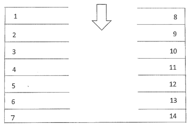 パーキングTの駐車配置図