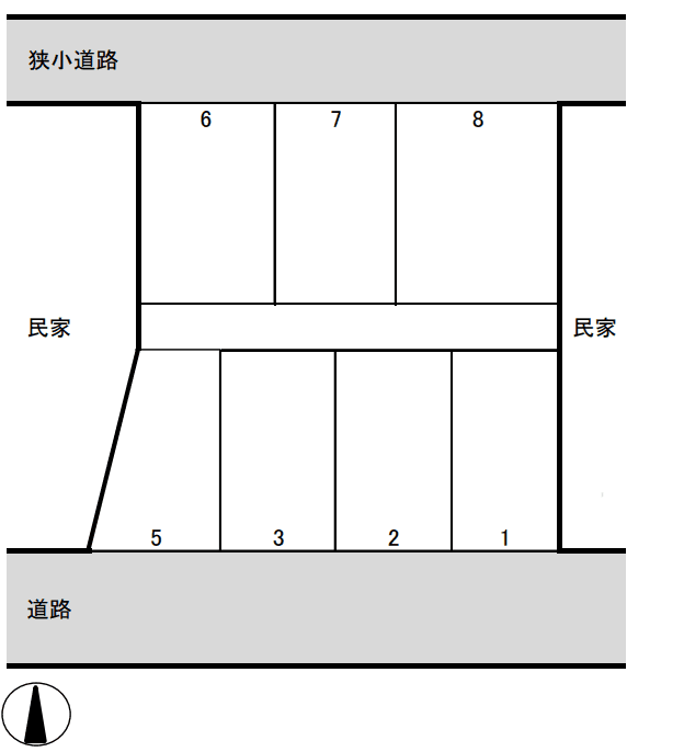 カーパーク中井の駐車配置図