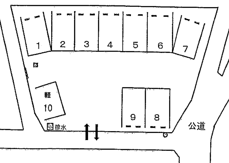 池端パーキングの駐車配置図