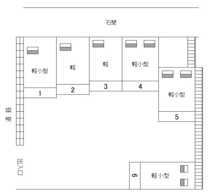 Mパーク伊敷8の駐車配置図