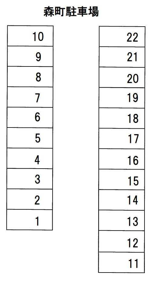 森町駐車場の駐車配置図