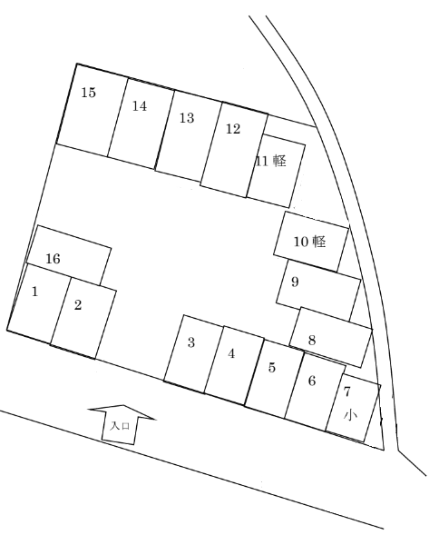 塔原東4丁目駐車場の駐車配置図