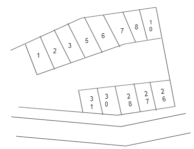 木達パーキングの駐車配置図