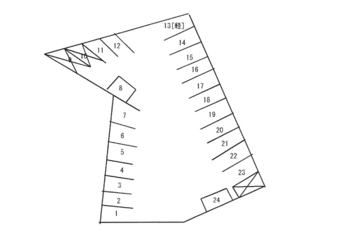 我如古EMパーキングの駐車配置図