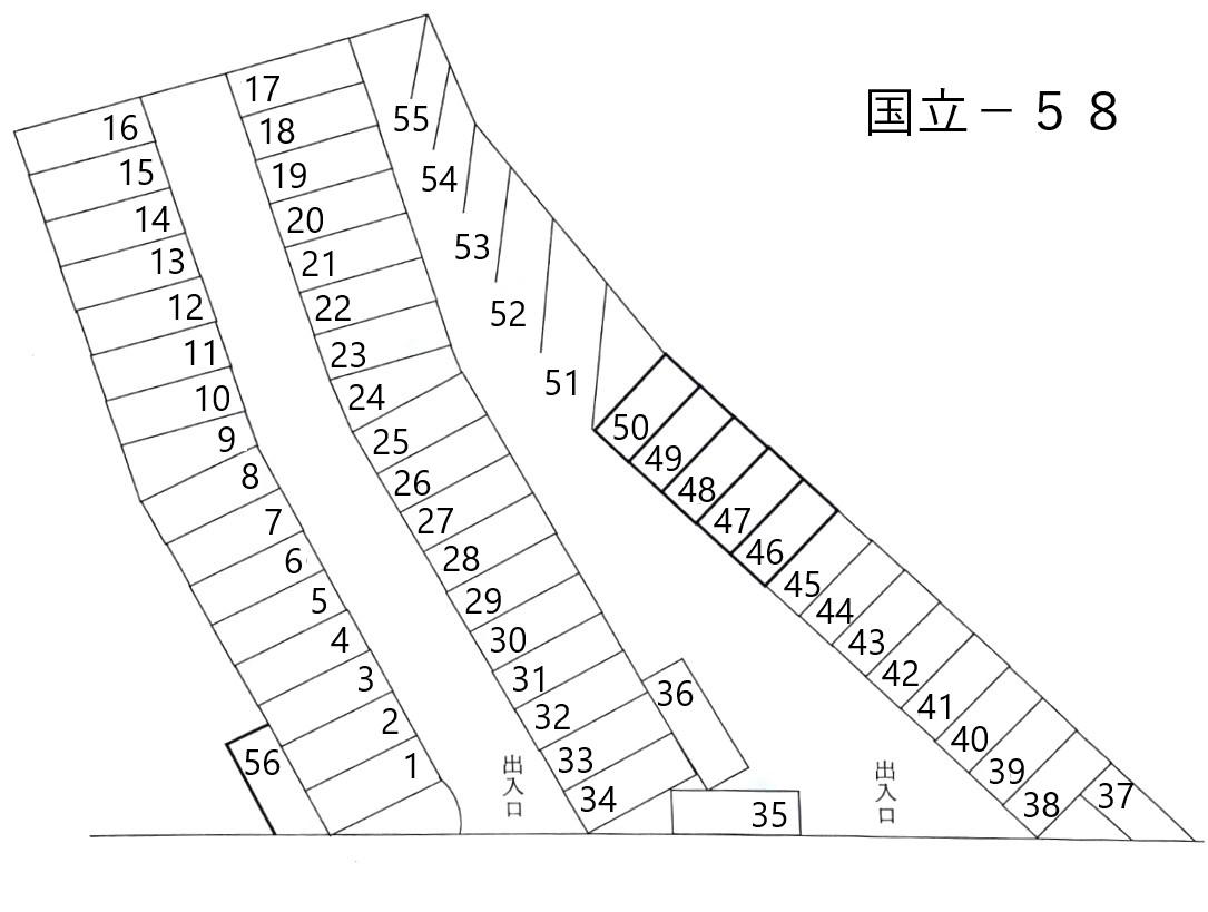 JA国立-58の駐車配置図