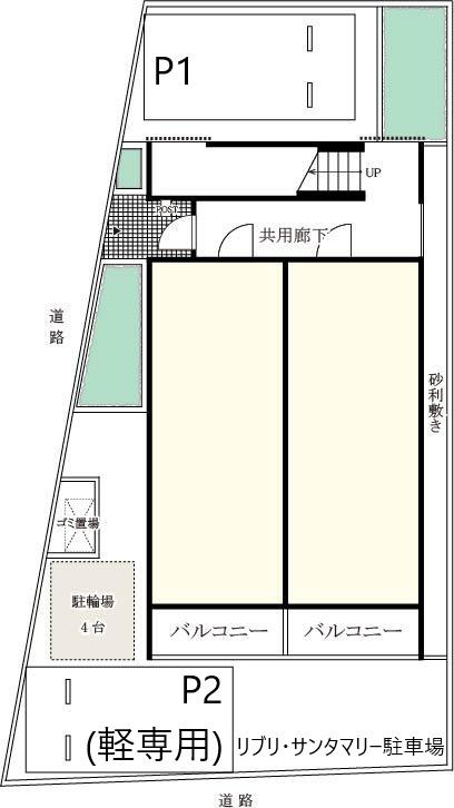 リブリ・サンタマリー駐車場の駐車配置図