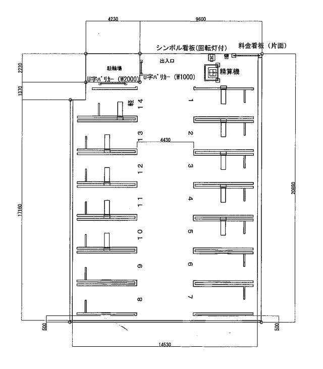 パーキングスペース米山5丁目駐車場の駐車配置図