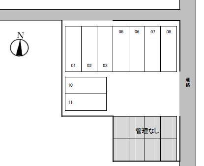 角田パークの駐車配置図
