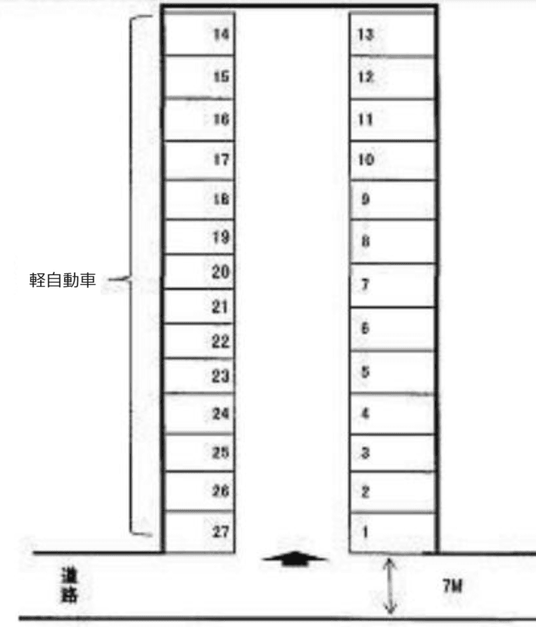 Kパーキング Ⅲの駐車配置図