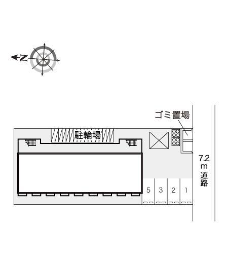 レジデンス新石切(10832)の駐車配置図