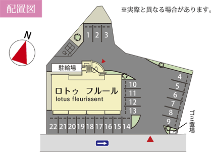 ロトゥフルールの駐車配置図