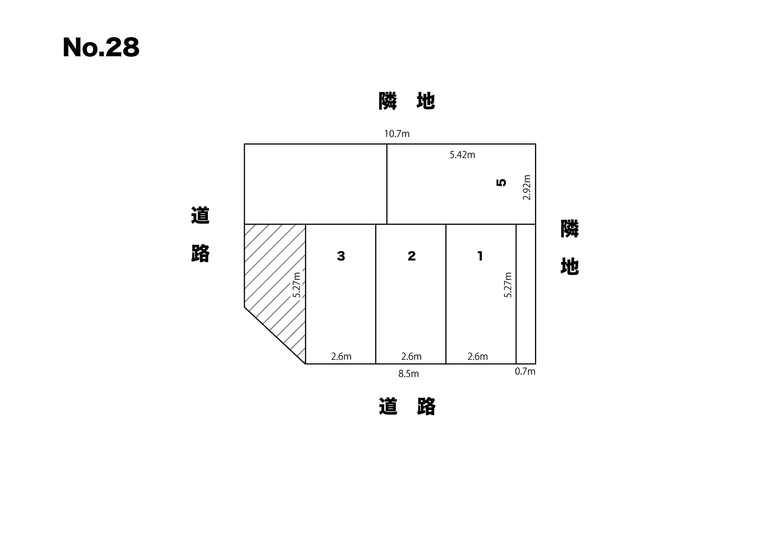 駒崎駐車場(No.28)の駐車配置図