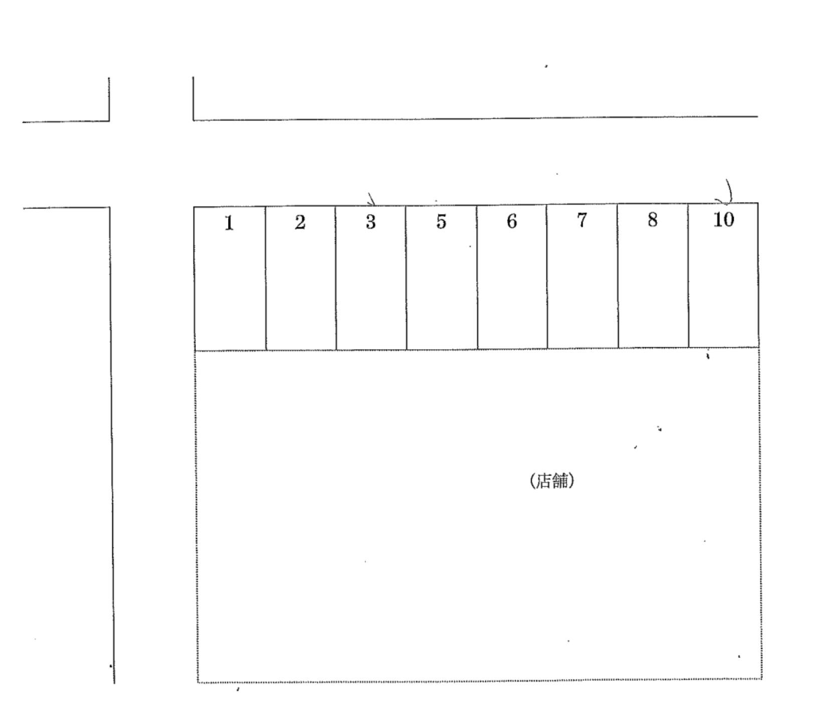 U(清水)駐車場の駐車配置図