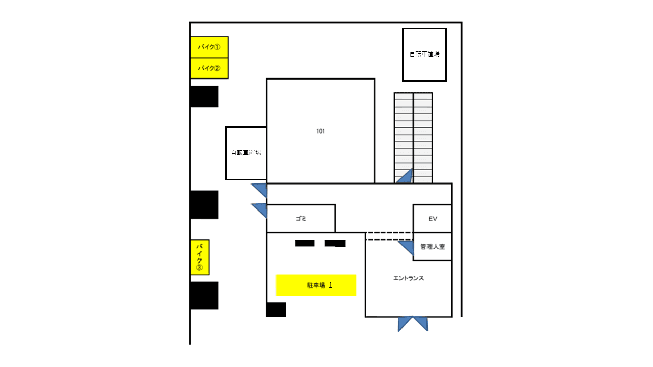 リヴシティ中野の駐車配置図