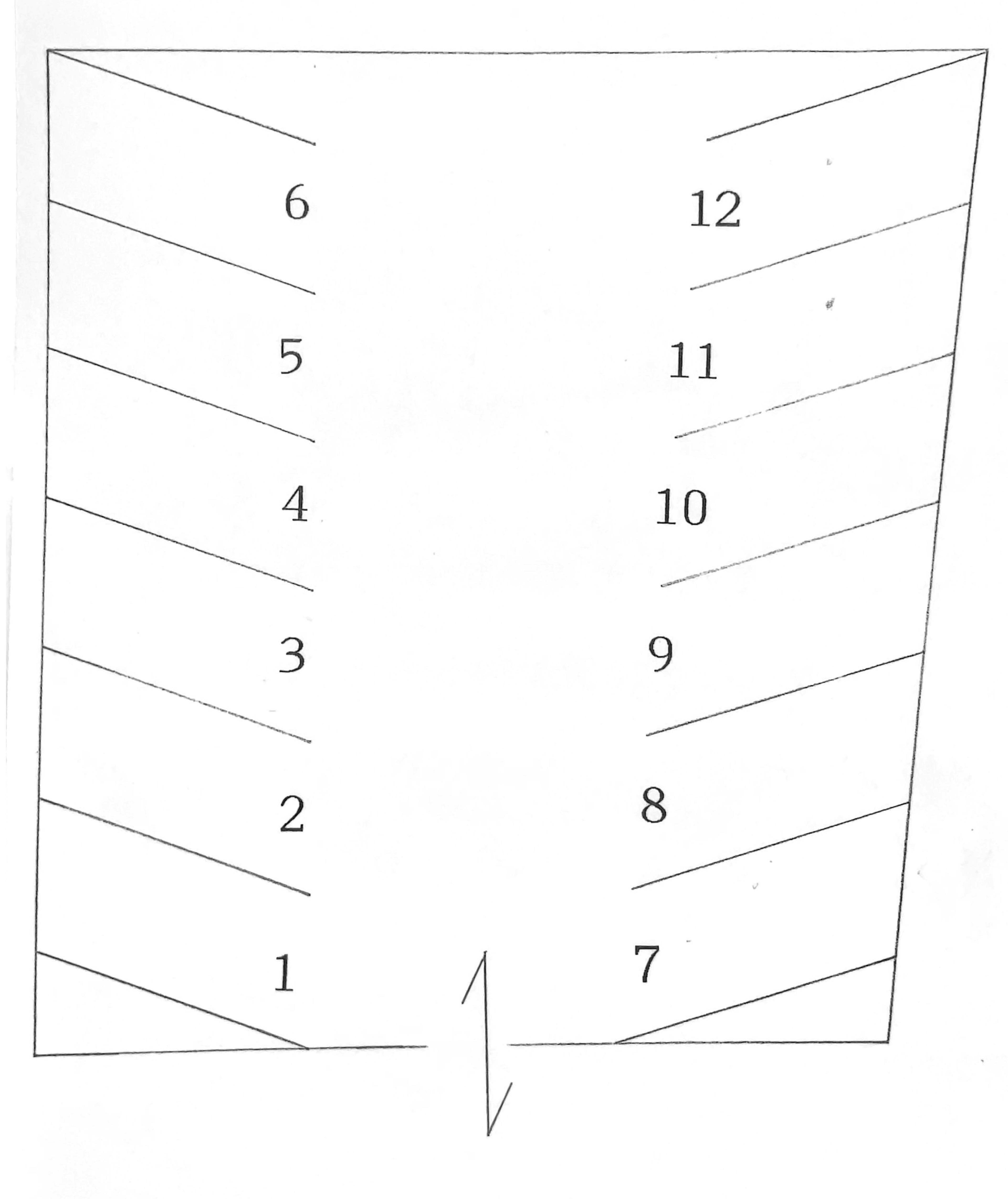 辻井ガレージの駐車配置図