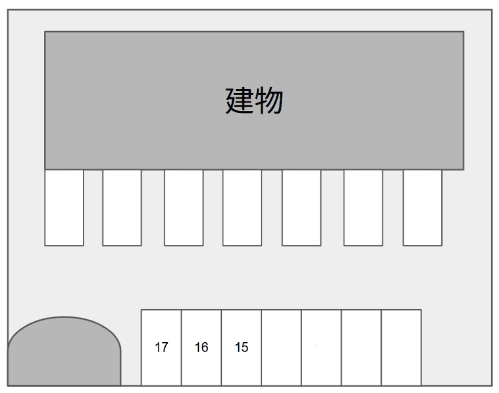 Miraing Doai別駐車場の駐車配置図