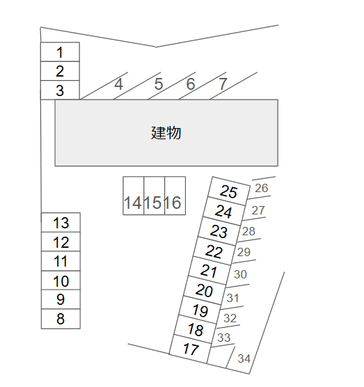 モダンパーキングの駐車配置図