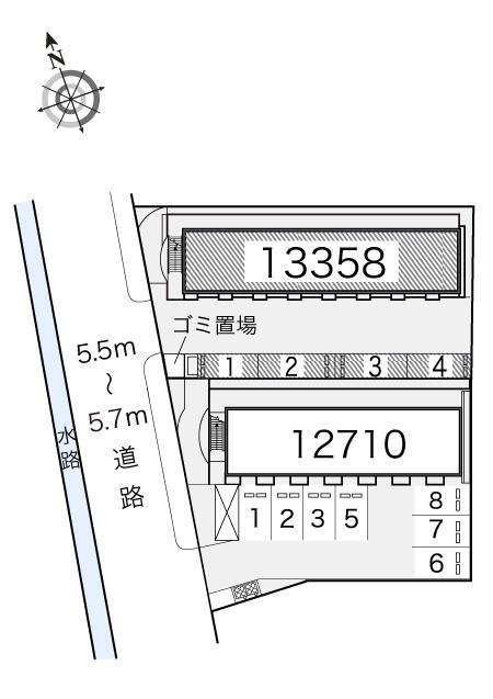 夢2番館(13358)の駐車配置図