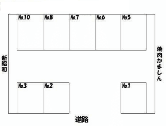 志野パーキングの駐車配置図