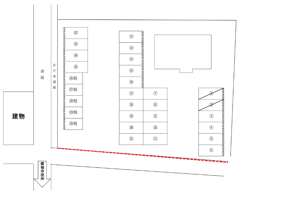 つばき駐車場の駐車配置図