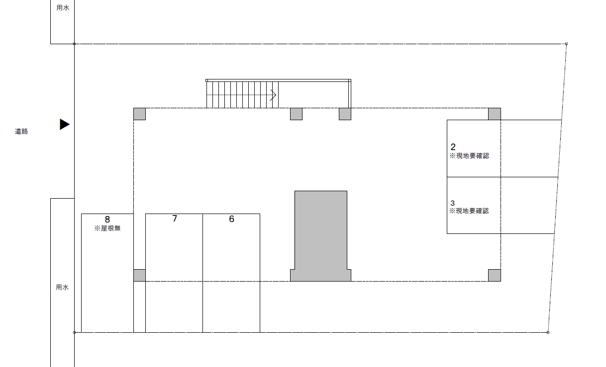 カーサパトリ月極駐車場の駐車配置図