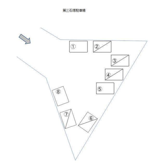 第三石塚駐車場の駐車配置図