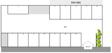 増楽町 KZ3 駐車場の駐車配置図