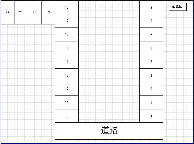 中村駐車場の駐車配置図