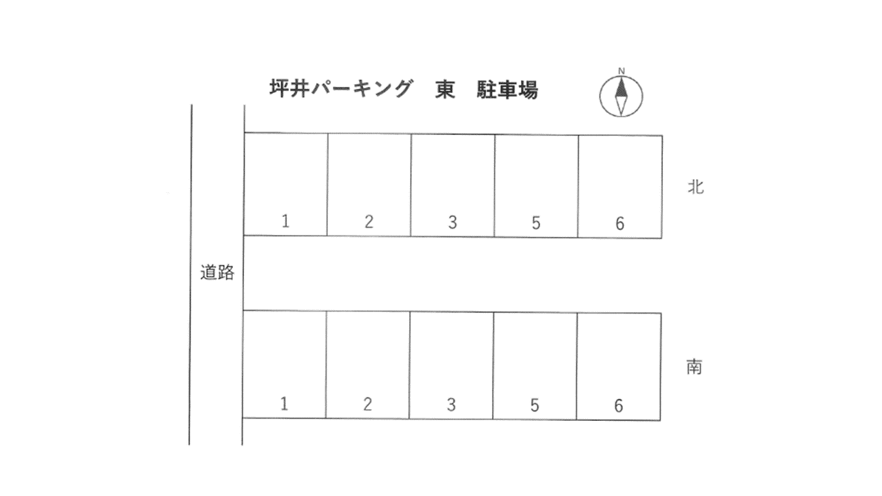 坪井パーキング 東の駐車配置図