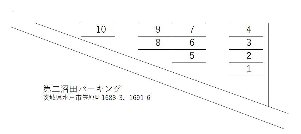 第二沼田パーキングの駐車配置図