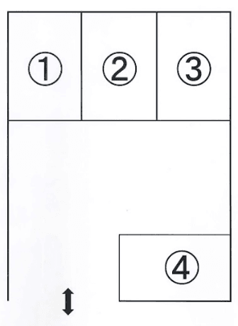 松栄二十人町第三駐車場の駐車配置図