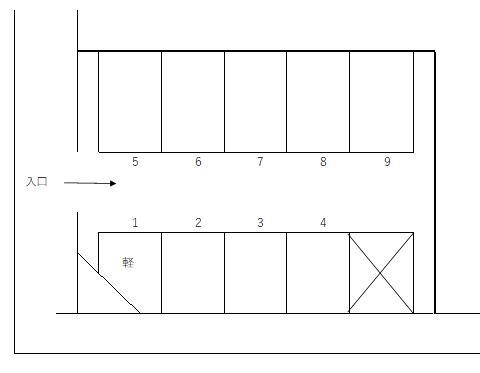 相良パーキングの駐車配置図
