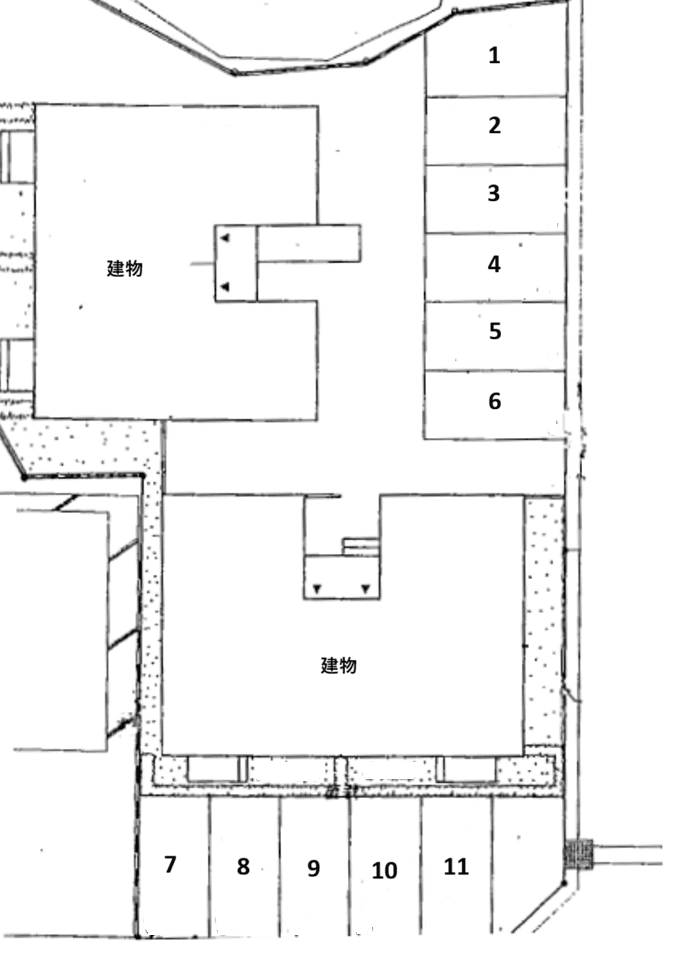 サンライズ白野 ABの駐車配置図