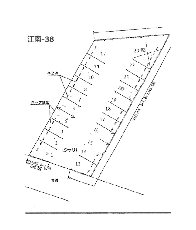 江南-38の駐車配置図