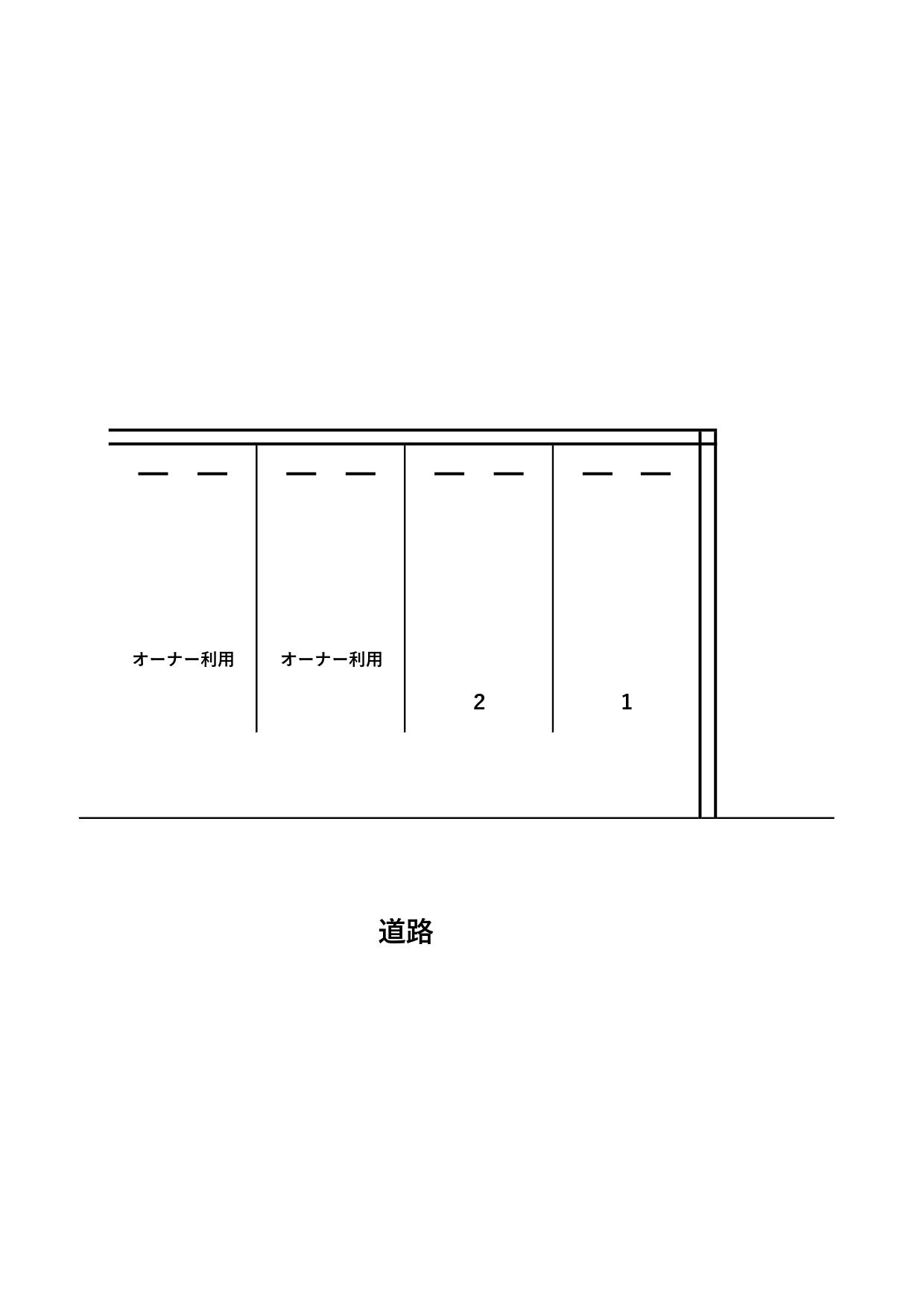 T駐車場の駐車配置図