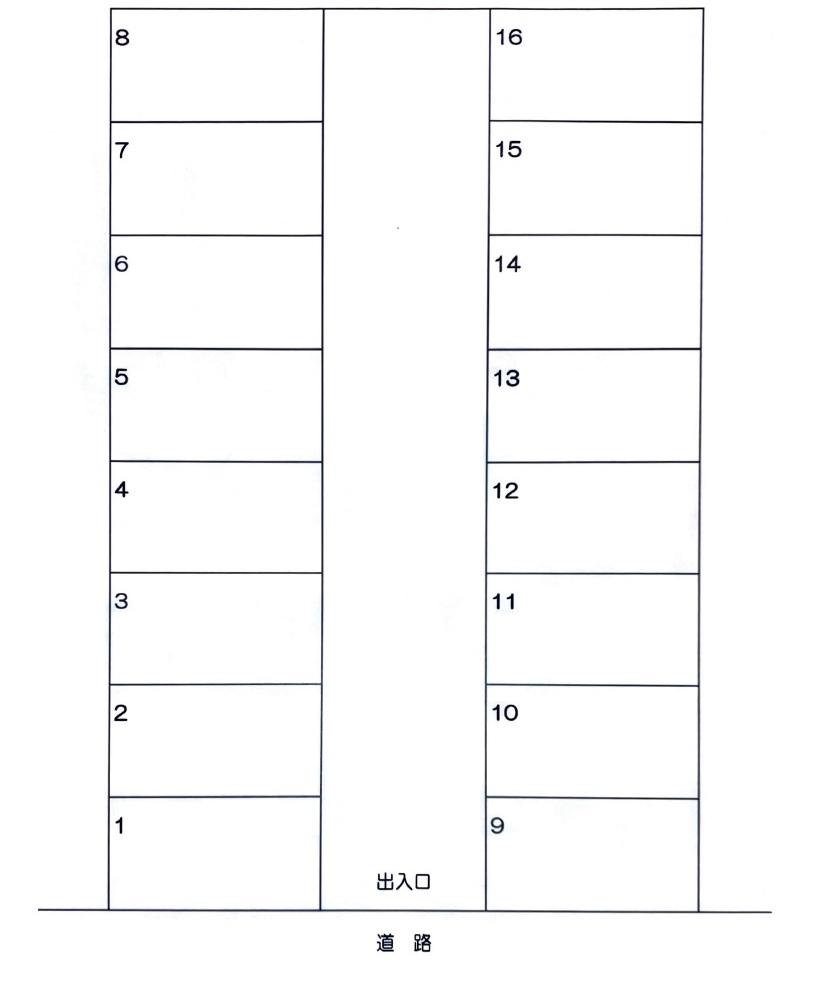 中島中町パーキング3の駐車配置図